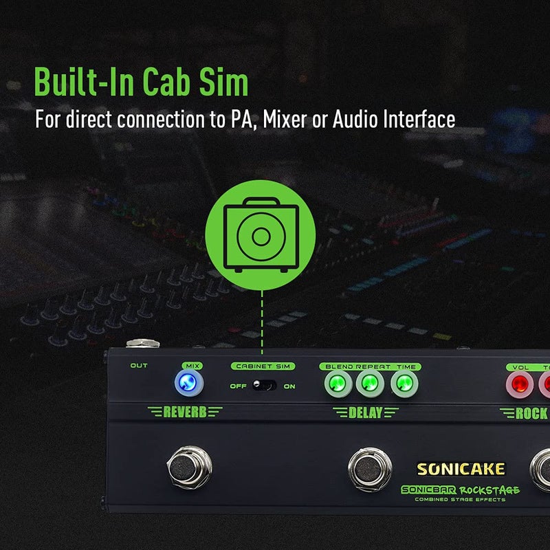 SONICAKE Guitar Multi Effect Pedal Chorus Delay Reverb Distortion Classic Rock Tone Guitar Pedal Rockstage With Cab Sim - Image 4